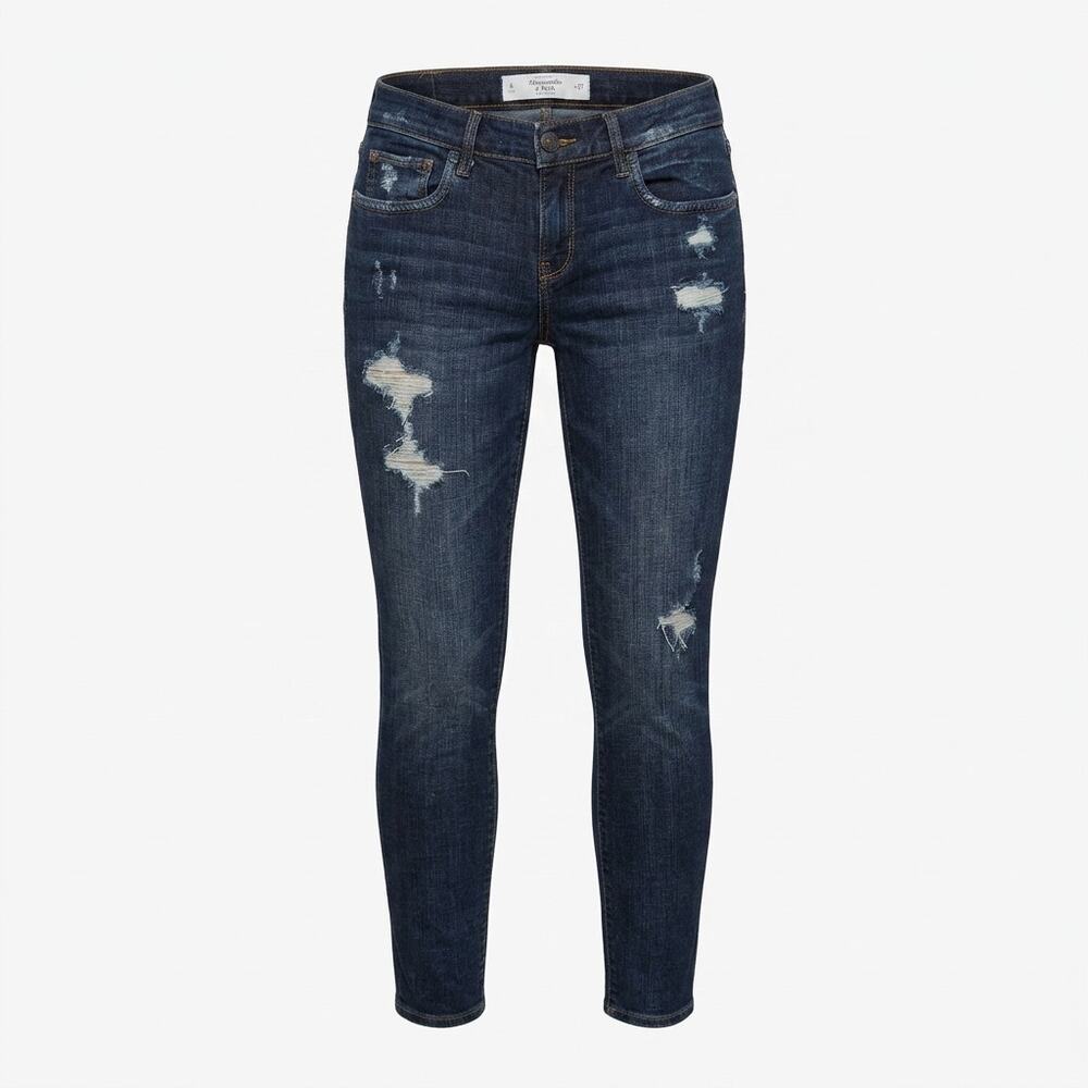 Abercrombie & Fitch Perfect Stretch Distressed Skinny Jeans Women Size 4